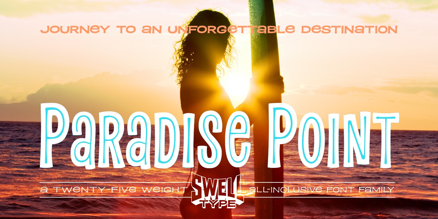 Przykład czcionki Paradise Point Regular